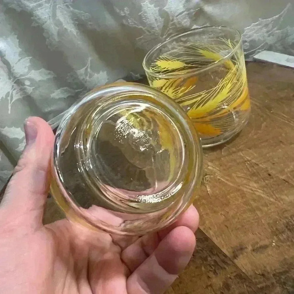 Vintage Set of  2 Libbey Golden Wheat Drinking Glasses - Picture 5 of 5